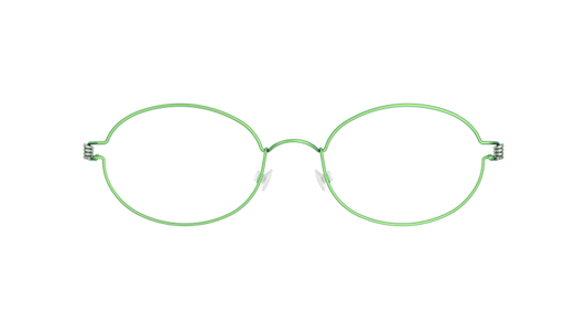 LINDBERG Air Titanium Rim Jaime — matte Green rim with Sage temples — titanium eyeglasses — front view — official product render
