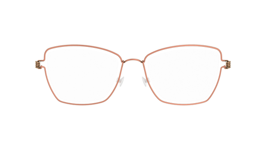 LINDBERG Air Titanium Rim Karla — matte Clay rim with Taupe temples — titanium eyeglasses — front view — official product render