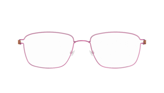 LINDBERG Air Titanium Rim Nicholas — matte Rose rim with Clay temples — titanium eyeglasses — front view — official product render
