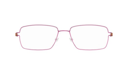 LINDBERG Air Titanium Rim Nikolaj — matte Rose rim with Clay temples — titanium eyeglasses — front view — official product render