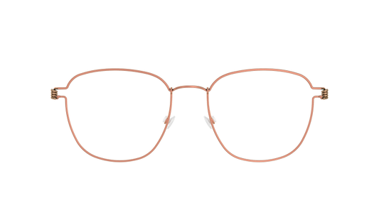 LINDBERG Air Titanium Rim Simon — matte Clay rim with Taupe temples — titanium eyeglasses — front view — official product render