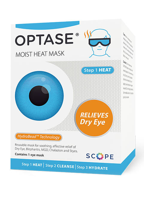 Mascarilla para ojos secos: mascarilla de calor húmedo de Optase