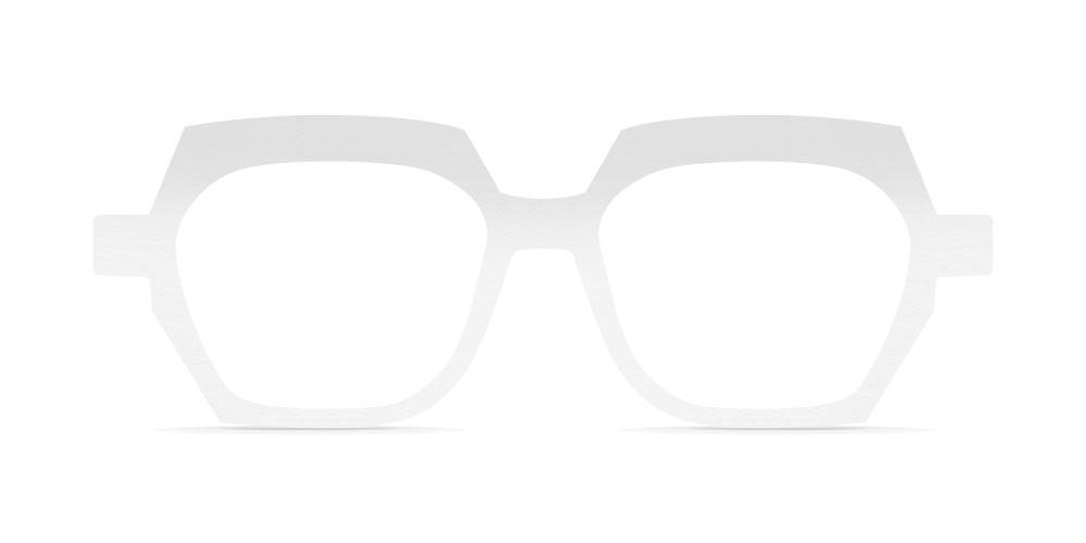 Nina Mûr Warren eyeglasses in White High Gloss — handcrafted Madrid birch wood frame