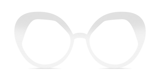 Nina Mûr Nuria eyeglasses in White High Gloss — handcrafted Madrid birch wood frame