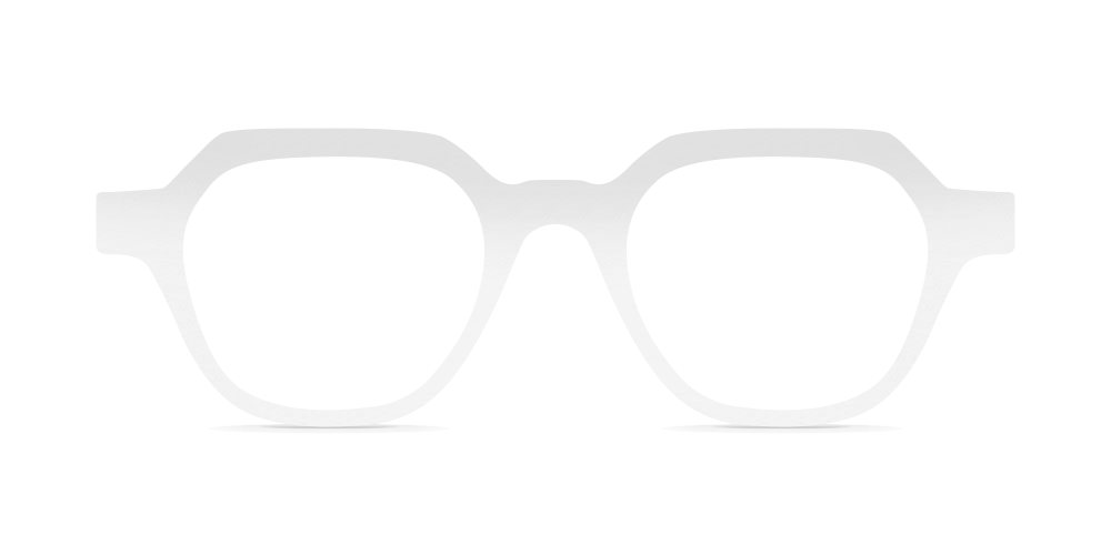 Nina Mûr Dario eyeglasses in White High Gloss — handcrafted Madrid birch wood frame