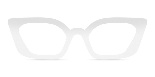 Nina Mûr Victoria eyeglasses in White High Gloss — handcrafted Madrid birch wood frame