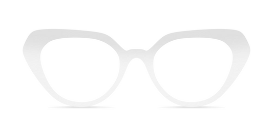 Nina Mûr Mariana eyeglasses in White High Gloss — handcrafted Madrid birch wood frame