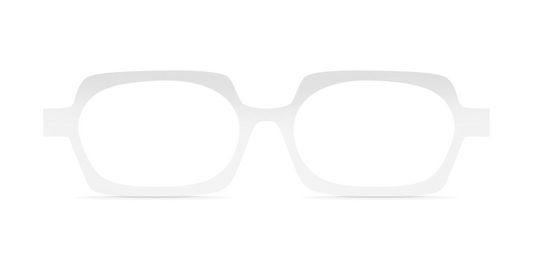 Nina Mûr Luis eyeglasses in White High Gloss — handcrafted Madrid birch wood frame