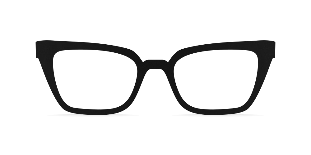 Nina Mûr Maiko eyeglasses in Black — handcrafted Madrid birch wood frame