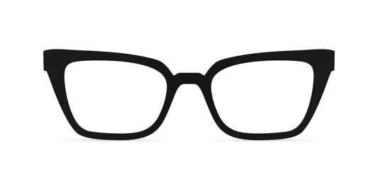 Nina Mûr Maiko eyeglasses in Black — handcrafted Madrid birch wood frame