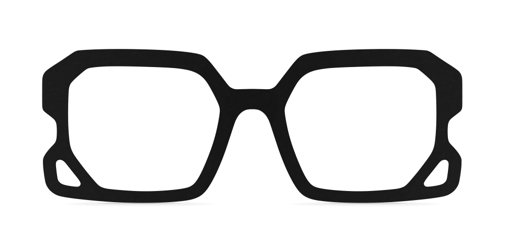 Nina Mûr Johnny5 eyeglasses in Black — handcrafted Madrid birch wood frame
