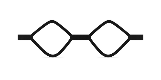 Nina Mûr Cuántica Rhombus eyeglasses in Black — handcrafted Madrid birch wood frame
