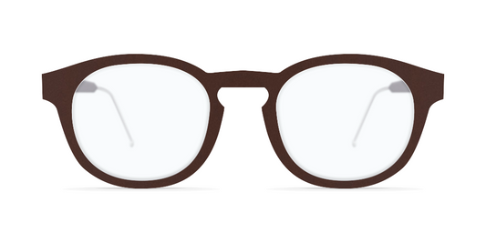 Nina Mûr Raffaello eyeglasses in Red Lord — handcrafted Madrid birch wood frame