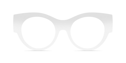 Nina Mûr Ines eyeglasses in White High Gloss — handcrafted Madrid birch wood frame