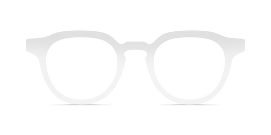 Nina Mûr Alvaro eyeglasses in White High Gloss — handcrafted Madrid birch wood frame