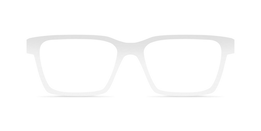 Nina Mûr Steven eyeglasses in White High Gloss — handcrafted Madrid birch wood frame