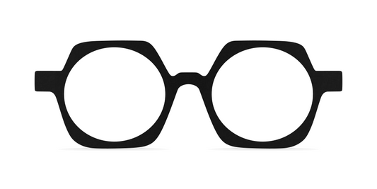 Nina Mûr Bosco eyeglasses in Black — handcrafted Madrid birch wood frame