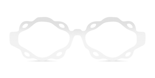 Nina Mûr Chiara II eyeglasses in White High Gloss — handcrafted Madrid birch wood frame
