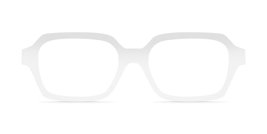Nina Mûr Jason eyeglasses in White High Gloss — handcrafted Madrid birch wood frame