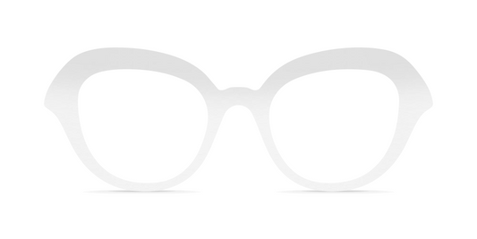 Nina Mûr Leticia eyeglasses in White High Gloss — handcrafted Madrid birch wood frame