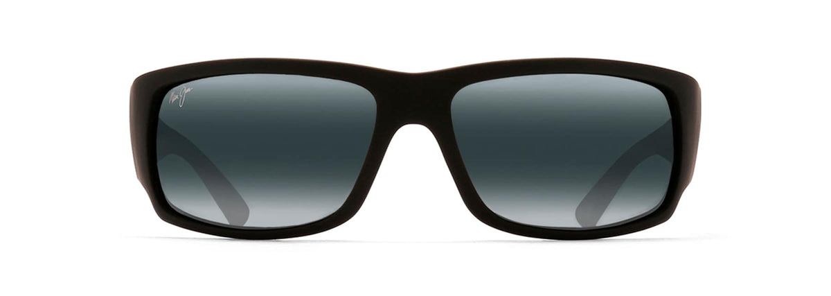 Maui Jim World Cup sunglasses in Matte Black Rubber, front view