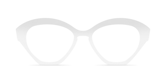 Nina Mûr Daisy eyeglasses in White High Gloss — handcrafted Madrid birch wood frame