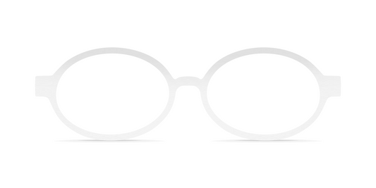Nina Mûr Alma eyeglasses in White High Gloss — handcrafted Madrid birch wood frame