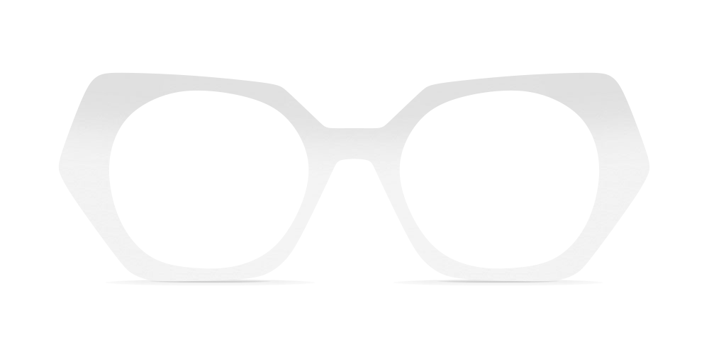 Nina Mûr Zayda eyeglasses in White High Gloss — handcrafted Madrid birch wood frame