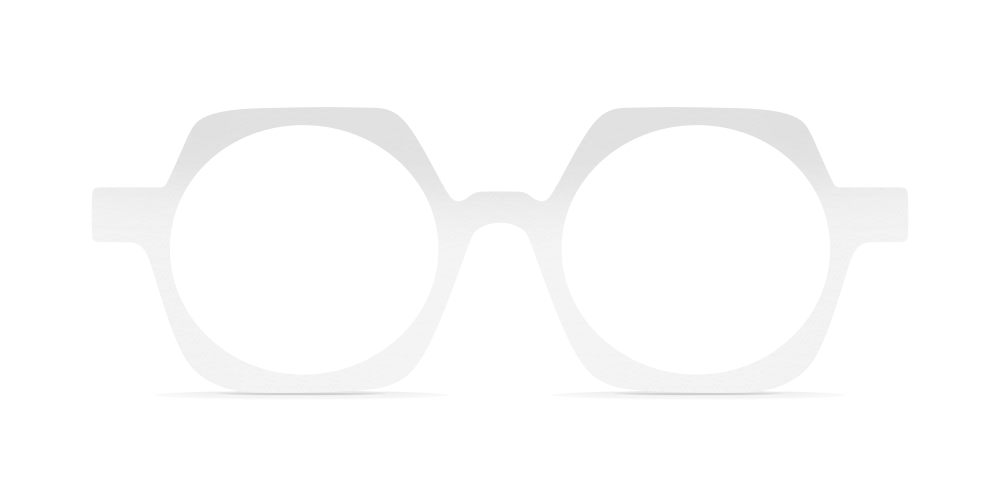 Nina Mûr Bosco eyeglasses in White High Gloss — handcrafted Madrid birch wood frame