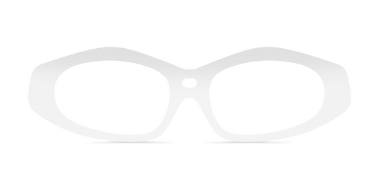 Nina Mûr Alaric eyeglasses in White High Gloss — handcrafted Madrid birch wood frame
