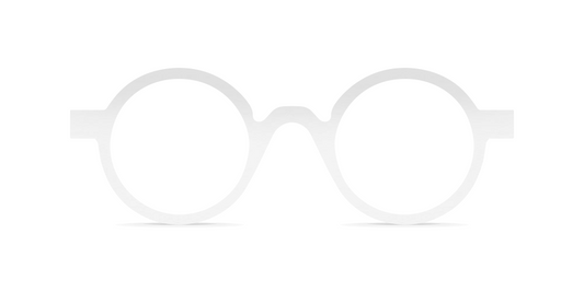 Nina Mûr Kazuma eyeglasses in White High Gloss — handcrafted Madrid birch wood frame