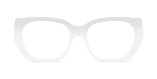Nina Mûr Marta eyeglasses in White High Gloss — handcrafted Madrid birch wood frame