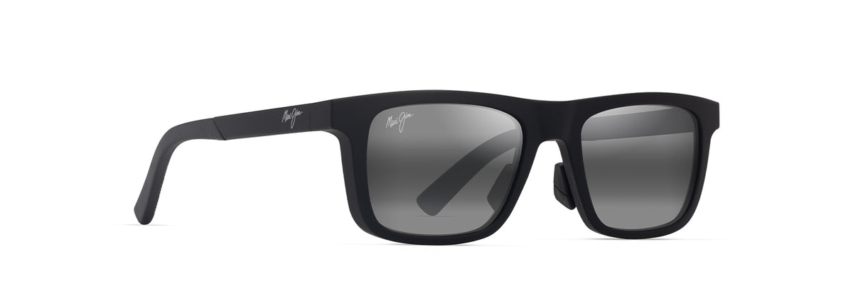 Maui Jim Moaka sunglasses in Matte Black, angled view