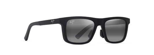 Maui Jim Moaka sunglasses in Matte Black, angled view