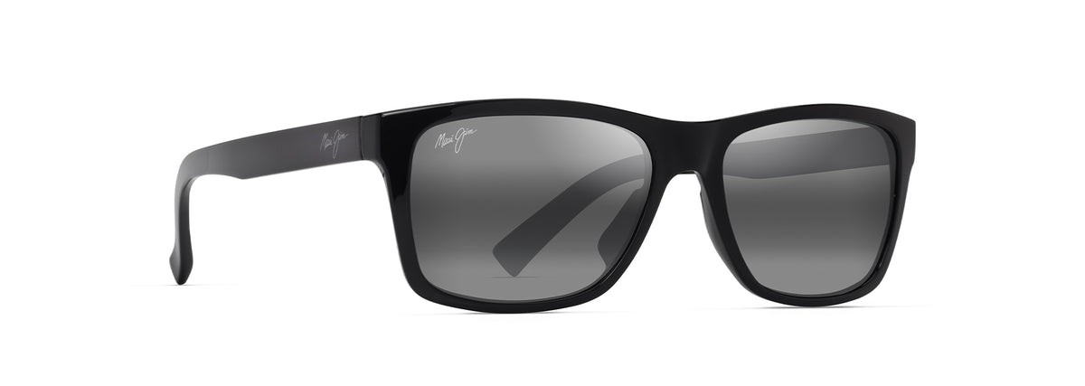 Maui Jim Kowelo sunglasses in Shiny Black, angled view