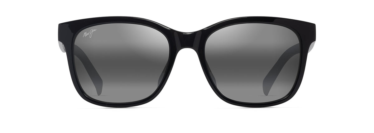Maui Jim Owelo sunglasses in Shiny Black, front view