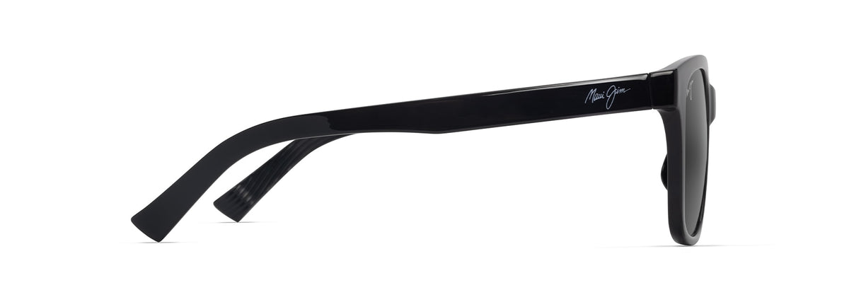 Maui Jim Owelo sunglasses in Shiny Black, side view