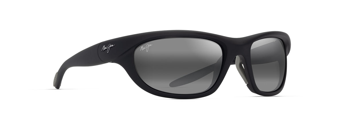 Maui Jim Haulani sunglasses in Matte Black, angled view
