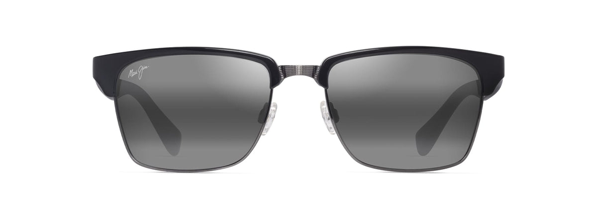 Maui Jim Kawika XL sunglasses in Shiny Black, front view