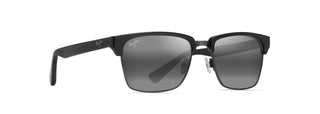 Maui Jim Kawika XL sunglasses in Shiny Black, angled view