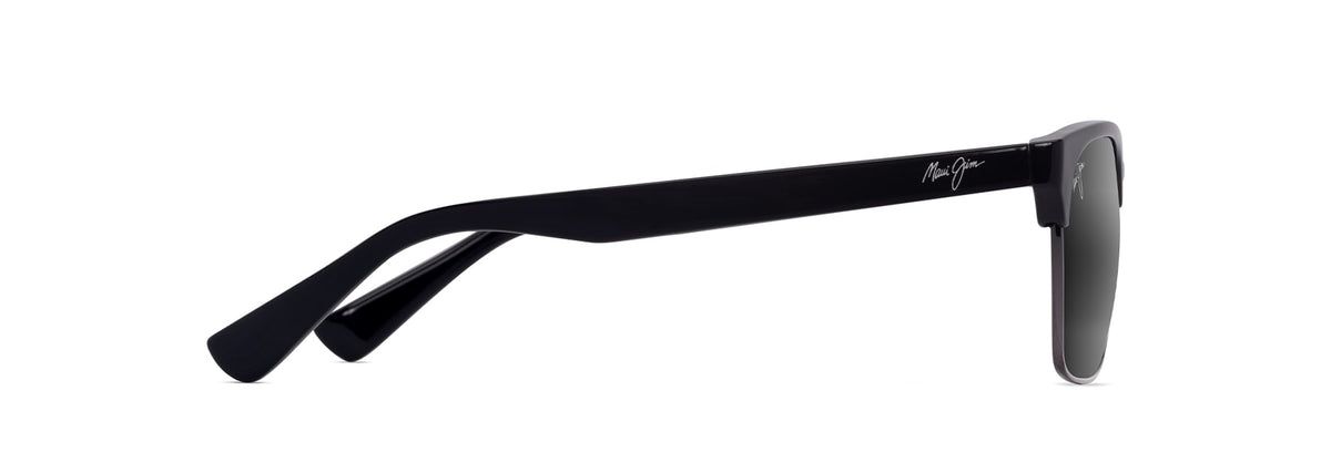 Maui Jim Kawika XL sunglasses in Shiny Black, side view