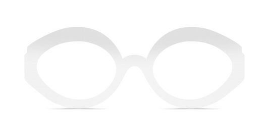 Nina Mûr Ansostyle eyeglasses in White High Gloss — handcrafted Madrid birch wood frame