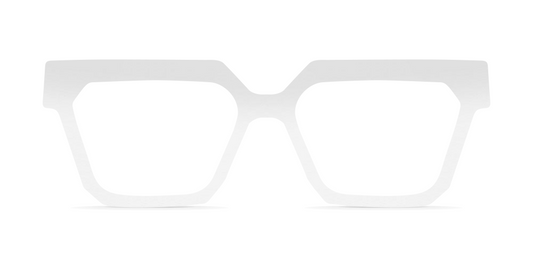 Nina Mûr Carmelo eyeglasses in White High Gloss — handcrafted Madrid birch wood frame