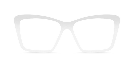 Nina Mûr Ana eyeglasses in White High Gloss — handcrafted Madrid birch wood frame