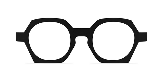 Nina Mûr Nelson eyeglasses in Black — handcrafted Madrid birch wood frame