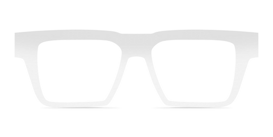 Nina Mûr Robert eyeglasses in White High Gloss — handcrafted Madrid birch wood frame