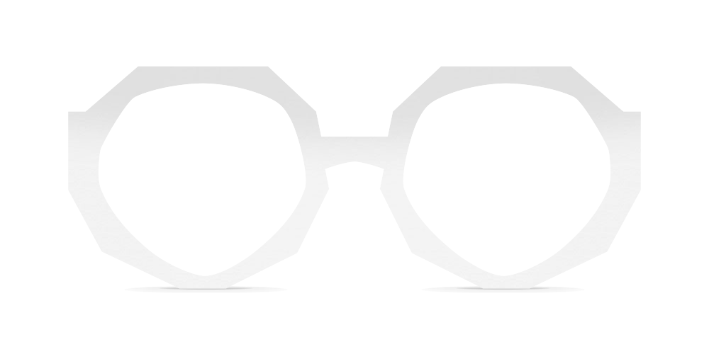 Nina Mûr Bux eyeglasses in White High Gloss — handcrafted Madrid birch wood frame