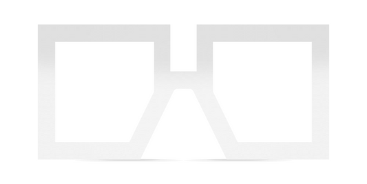 Nina Mûr Métrica Square eyeglasses in White High Gloss — handcrafted Madrid birch wood frame