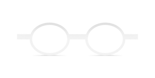 Nina Mûr Cuántica Ellipse eyeglasses in White High Gloss — handcrafted Madrid birch wood frame