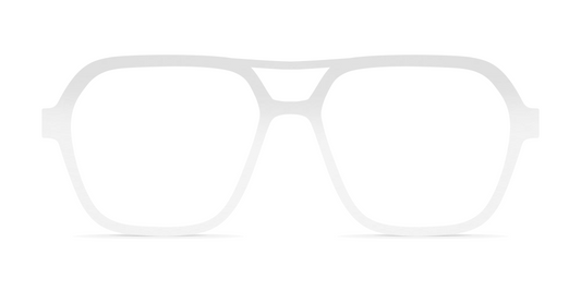 Nina Mûr Alessandro eyeglasses in White High Gloss — handcrafted Madrid birch wood frame